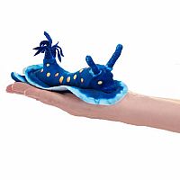 Mini Blue Nudibranch Finger Puppet