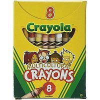 Regular Multi-Cultural Crayons, Assorted Color, Pack of 8