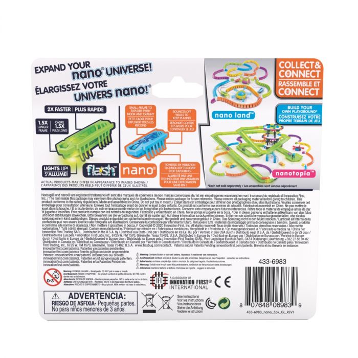 HEXBUG nano 5 Pack - 4 nano Plus Bonus Flash Nano - Grandrabbit's Toys ...