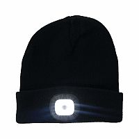 Black Night Scout Rechargeable LED Beanie