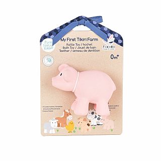 Pig Natural Rubber Rattle 