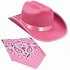 Pink Jr Cowboy Hat With Bandana