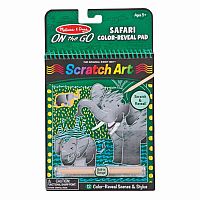 On the Go Scratch Art Color Reveal Pad - Safari