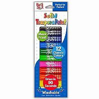 12 Classic Colors Tempera Color Sticks