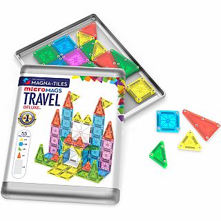 Magna-Tiles microMags Travel Deluxe 55 Piece Set