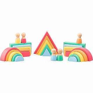 Rainbow Wooden Blocks