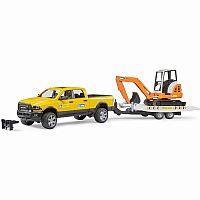 RAM Rental Service Truck with Mini Excavator