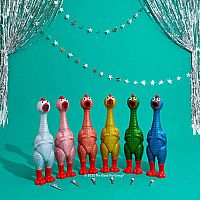 Giant Sparkle Rubber Chicken