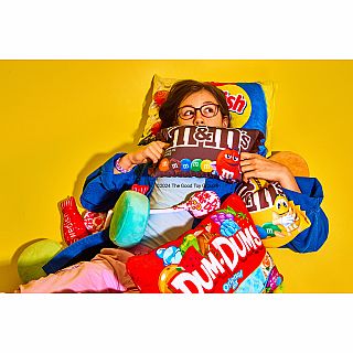 Milk Chocolate M&M's Candy Microbead Plush