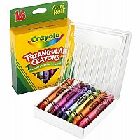Anti-Roll Triangular Crayons 16 ct.