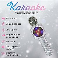 Silver Bling Karaoke Microphone