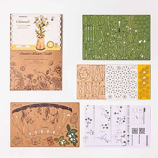 Rowood Chamomile DIY Wooden Flower 3D Puzzle