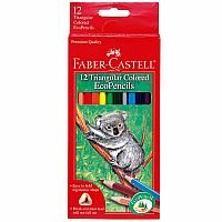 12 Triangular Colored EcoPencils