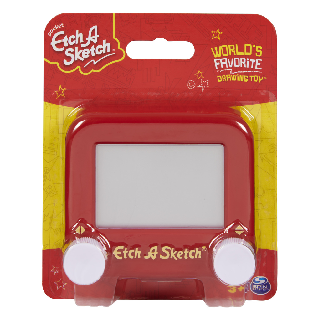 In Package Spin Master Pocket Etch-A-Sketch Miniature Size Drawing Toy 